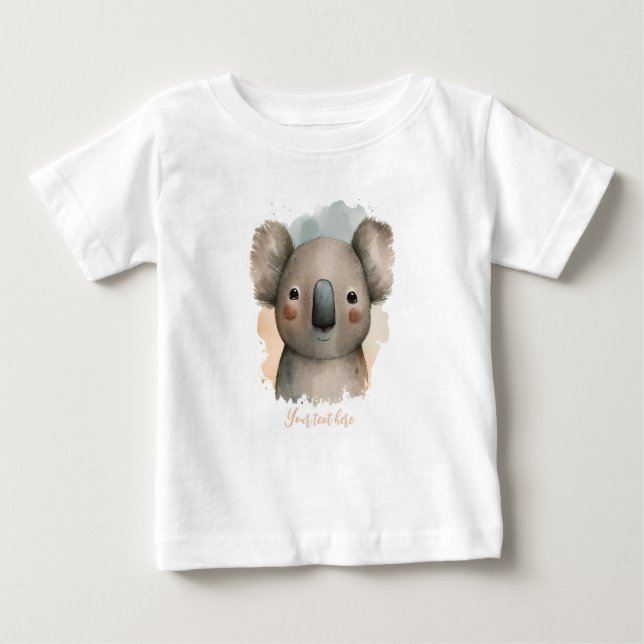 Personalisiert Baby Koala T-Shirt (Vorderseite)