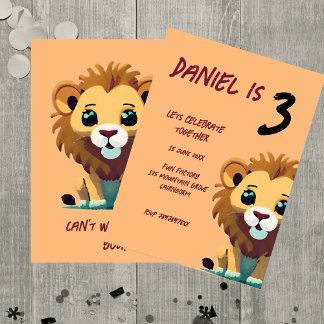 Personalisiert Baby Lion Party Einladung