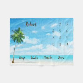 Personalisiert Baby Milestone Fleecedecke