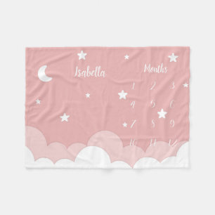 Personalisiert Baby Milestone Fleecedecke