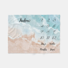 Personalisiert Baby Milestone Fleecedecke