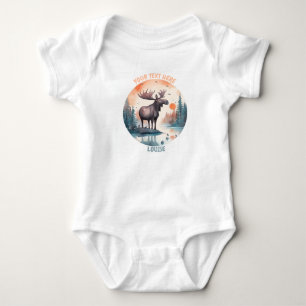 Personalisiert Baby Moose Strampler