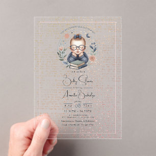 Personalisiert Baby Shower für unser nächstes Kapi Acryleinladungen