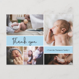 Personalisiert Baby Taufe Danke Foto Collage Postkarte