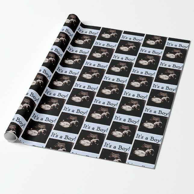 Personalisiert Baby Ultrasound Baby Dusche Geschenkpapier (Ungerollt)