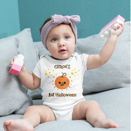 Personalisiert Baby's 1. Halloween Bodysuit Baby Strampler