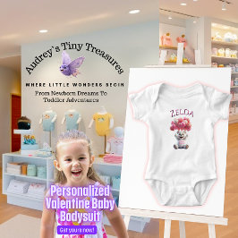 Personalisiert Baby's 1. Valentinstag Bodysuit Baby Strampler