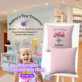 Personalisiert Baby's 1. Valentinstag Kissen