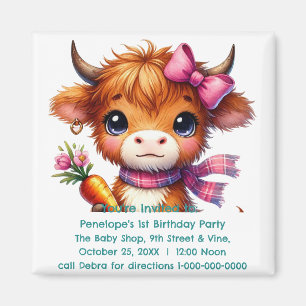 Personalisiert Baby's First Birthday Party Einladu Magnet