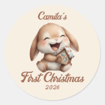 Personalisiert Baby's First Christmas Bunny