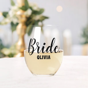 Personalisiert Bachelorette Bride Weinglas Ohne Stiel