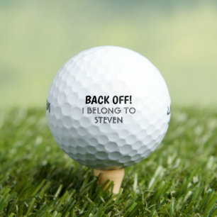 Personalisiert Back Off Funny Golfball