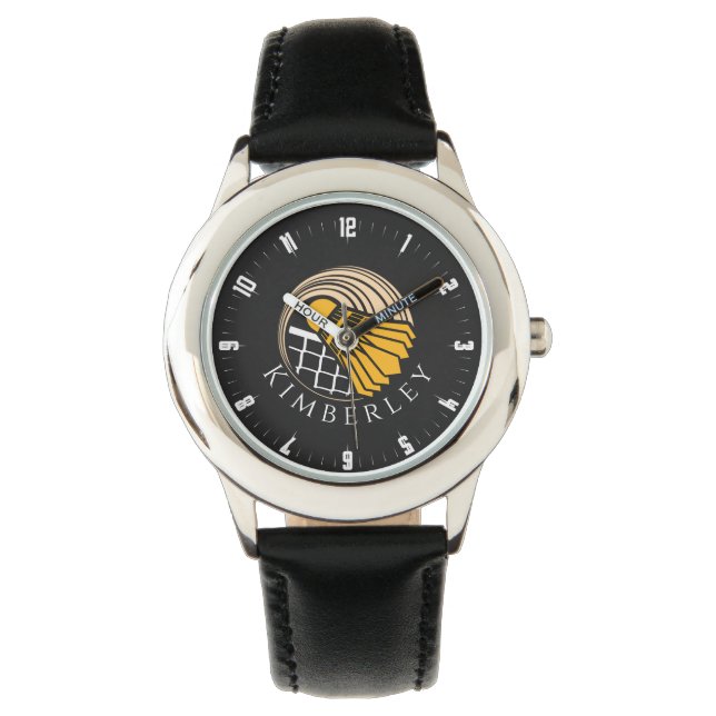 Personalisiert Badminton Modern Player Coach Birdi Armbanduhr (Vorderseite)