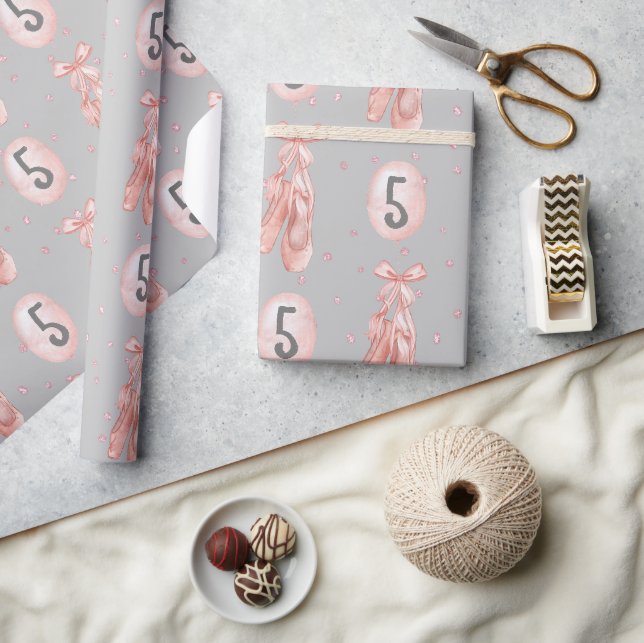 Personalisiert Ballerina Ballett Tänzer Pink Geschenkpapier (Kunsthandwerk)