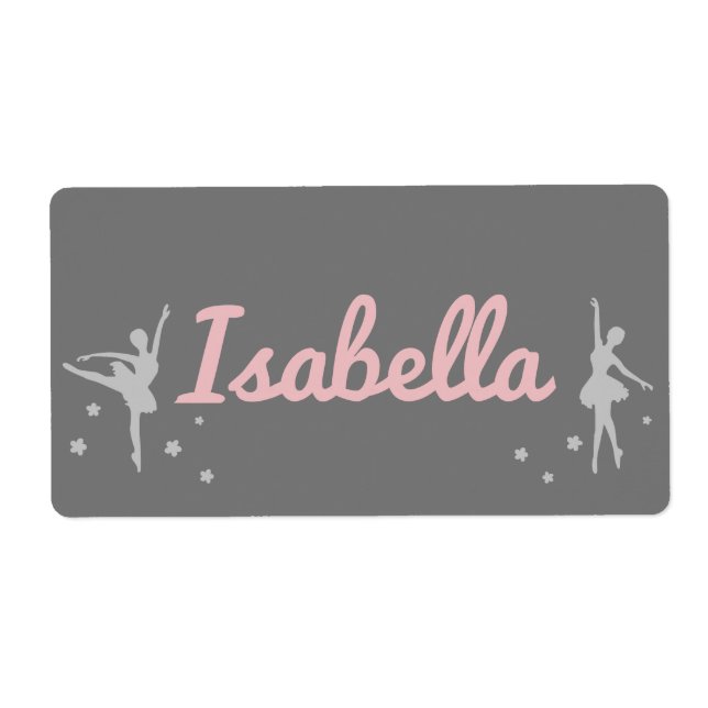 Personalisiert Ballerina Dancer Sticker Name (Vorne)