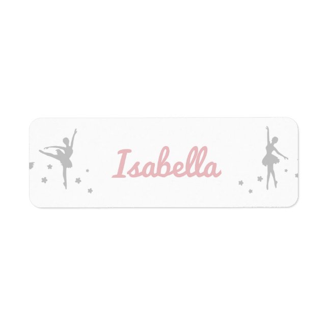 Personalisiert Ballerina Dancer Sticker Name (Vorne)