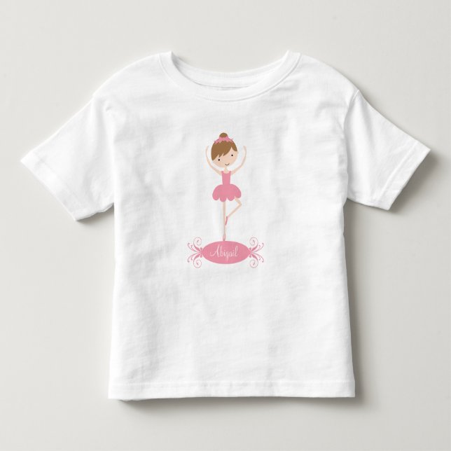 Personalisiert Ballerina Girls T - Shirt (Vorderseite)
