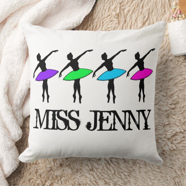 Personalisiert Ballet Ballerina Tanzlehrer Pointe Kissen (Decke)