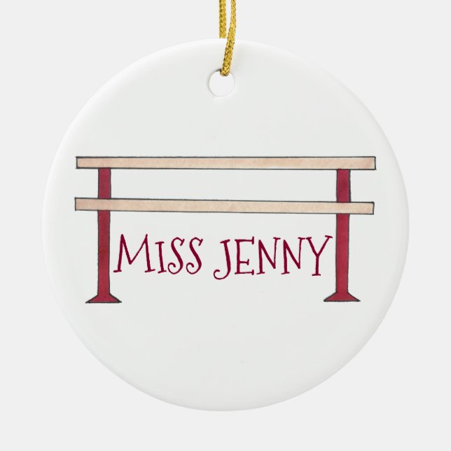 Personalisiert Ballet Barre Ballerina Tanzlehrer Keramik Ornament (Vorne)