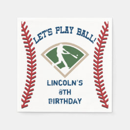 Personalisiert Baseball Geburtstagsdessert Napkins Serviette