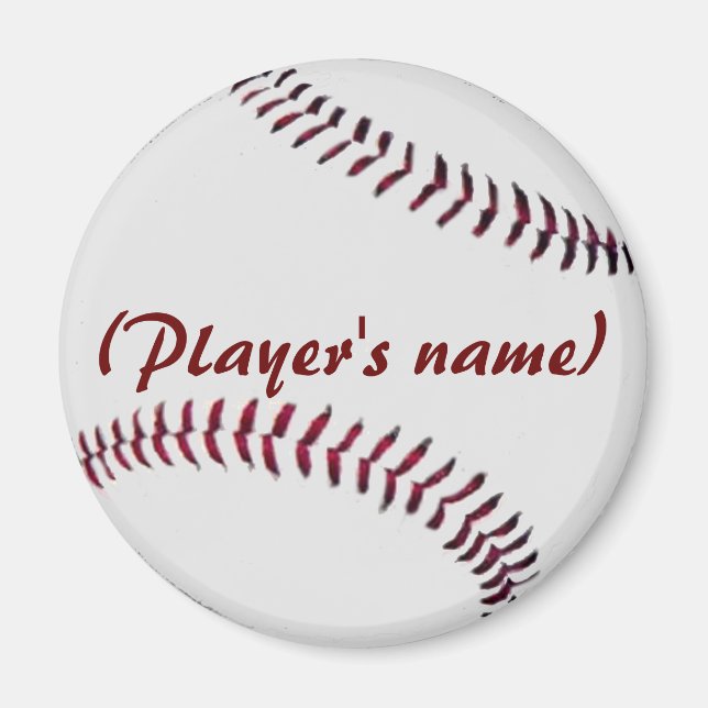 Personalisiert Baseball Magnet (Vorne)