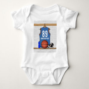Personalisiert Basketball Jersey (LBO) Baby Strampler