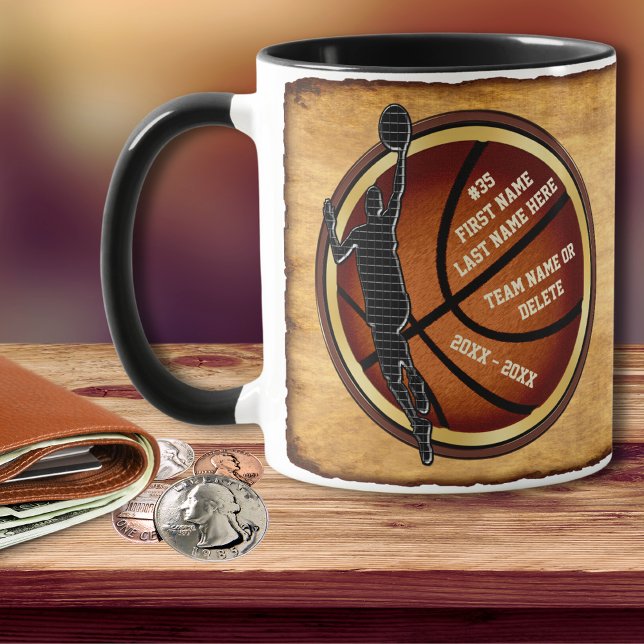 Personalisiert, Basketball-Tasse für Spieler, Trai Tasse (Personalized, Basketball Gifts for Coaches, and Players. Gift Ideas for Basketball Team. )