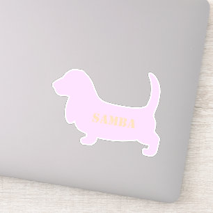Personalisiert Basset Hound Aufkleber