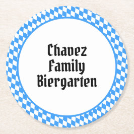 Personalisiert bayerisches Oktoberfest Runder Pappuntersetzer