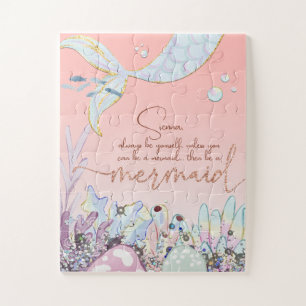Personalisiert "Be a Mermaid" Pastel Glitzer