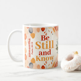 Personalisiert Be still und kennen Boho Christlich Kaffeetasse