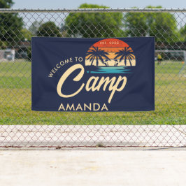 Personalisiert Beach Camp Junggeselinnen-Abschied  Banner