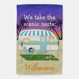 Personalisiert Beach Camping Sunset Garden Flag