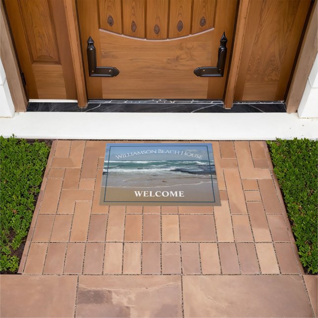 Personalisiert Beach House Door Mat Fußmatte (Außenbereich)