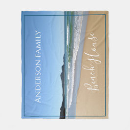 Personalisiert Beach House Fleece Throw Blanket