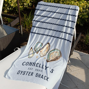 Personalisiert Beach House Oyster Shack Strandtuch