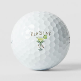 Personalisiert Beach Me Margarita Titleist Pro V1 Golfball