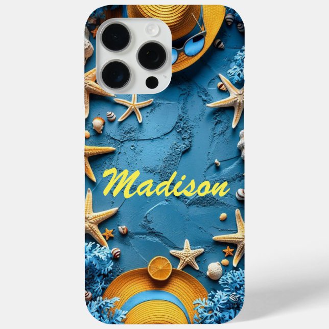 Personalisiert Beach Theme iPhone Case - Individue (Rückseite)