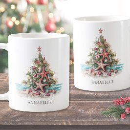 Personalisiert Beach Weihnachtsbaum Kaffeetasse