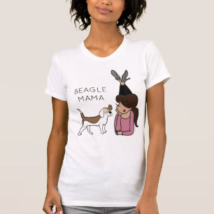 Personalisiert Beagle Mama T - Shirt