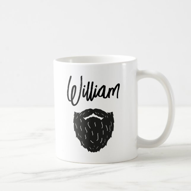 Personalisiert Beard Bearded Vater Noun Husband Fu Kaffeetasse (Rechts)
