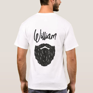 Personalisiert Beard Bearded Vater Noun Husband Fu T-Shirt