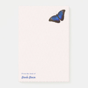 Personalisiert Beautiful Blue Morpho Butterfly Post-it Klebezettel