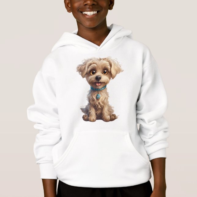 Personalisiert Beautiful Dog Hoodie (Vorderseite)