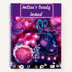 Personalisiert Beauty Journal Glamour Bunny Art Notizbuch