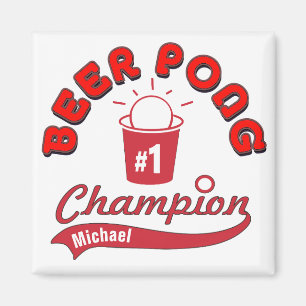 Personalisiert Beer Pong Champion Magnet