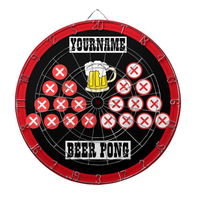 Personalisiert Beer Pong Dartscheibe (vorne)