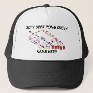 Personalisiert Beer Pong Queen Truckerkappe