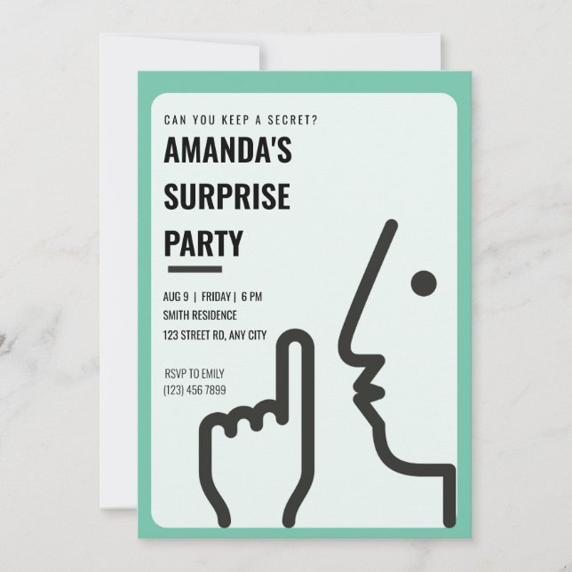 Personalisiert Behalte du ein Geheimnis? Überrasch Einladung (Vorderseite)