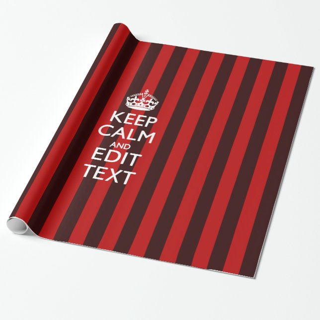 Personalisiert Behalten Beruhigen Sie die rot gest Geschenkpapier (Ungerollt)